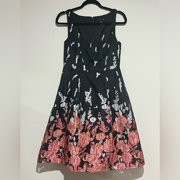 Aidan Mattox | Floral Jacquard sheer layer fit & flare dress Womens size 8 tulle - Picture 11 of 11